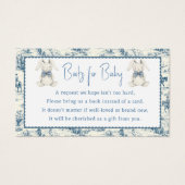 Blue Jean Denim Books For Baby Boy Enclosure Card (Devant)