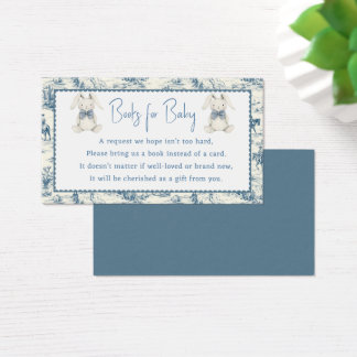 Blue Jean Denim Books For Baby Boy Enclosure Card Visitekaartje