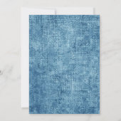 Blue Jean Denim Boy Baby shower Kaart (Achterkant)