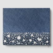 Blue Jean Denim & Diamonds Bling Diamond Wedding Gastenboek (Achterkant)