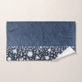 Blue Jean Denim Diamonds Glam Trendy Diamond Bling (Serviette à main)