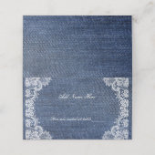 Blue Jean Denim en Lace Table (Buitenkant ongevouwen)