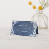 Blue Jean Denim en Lace Table (Voorkant)
