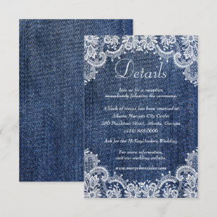 Blue Jean Denim en Lace Wedding Details Enclosure
