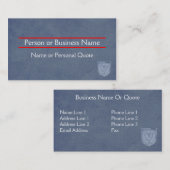 Blue Jean Design Profil & Carte de visite Templat (Devant / Derrière)