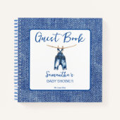 Blue jean It's a boy baby shower guest book Notitieboek (Voorkant)