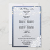 Blue Jean, Lace String Lights Ceremony Program Kaart (Achterkant)