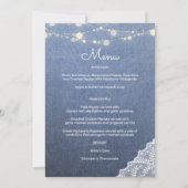 Blue Jean Lace String Lights Uitnodiging (Voorkant)