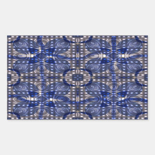 Blue Jean Lights Pattern Sticker- Trendy Blue Rechthoekige Sticker