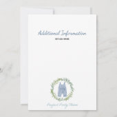 Blue Jean Overall Denim Baby shower Uitnodiging (Achterkant)