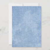 Blue Jeans Baby Boy Douche Denim Kaart (Achterkant)