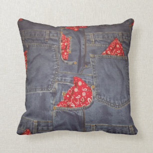 Blue Jeans Bandana Print MoJo Sierkussen