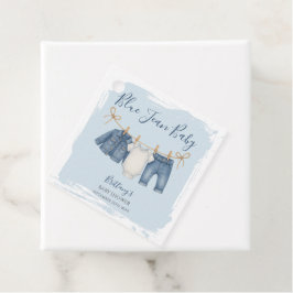 Blue Jeans Denim Baby shower Bedankjes Labels