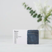 Blue Jeans Denim Pocket Visitekaartje (Staand voorkant)
