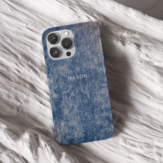 Blue Jeans Denim Wash Acid Effected Telefoonhoes Case-Mate iPhone Case