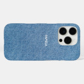 Blue Jeans Denim Western Textured Gepersonaliseerd Case-Mate iPhone Case (Achterkant (horizontaal))
