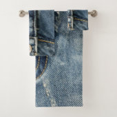 Blue Jeans Denim Zipper Faux (En situation)