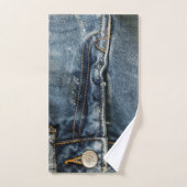 Blue Jeans Denim Zipper Faux (Serviette à main)