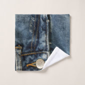 Blue Jeans Denim Zipper Faux (Gant de toilette)