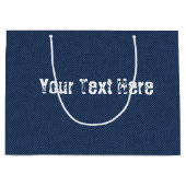 Blue Jeans Fabric + add Jouw tekst -  - Groot Cadeauzakje (Voorkant)