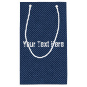 Blue Jeans Fabric - Voeg Jouw tekst toe - Klein Cadeauzakje (Achterkant)