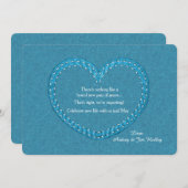 Blue Jeans Heart Pregnancy Faire-part (Devant / Derrière)