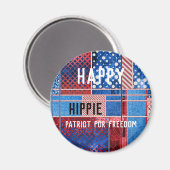Blue Jeans Patchwork Patriot Magnet personnalisé (Recto/Verso)