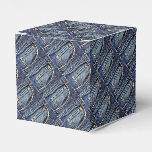 Blue Jeans Pocket Bedankdoosjes (Voorkant Zijde)
