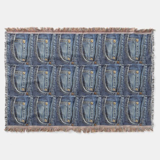 Blue Jeans Pocket Deken (Voorkant)