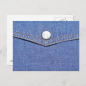 Blue Jeans Pocket Denim Achtergrond Briefkaart (Voorkant / Achterkant)