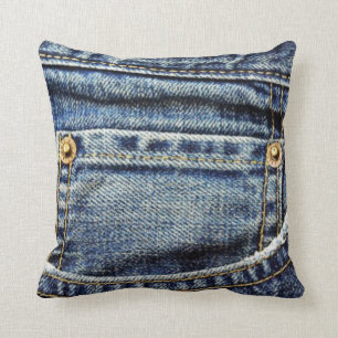 Blue Jeans Pocket Kussen
