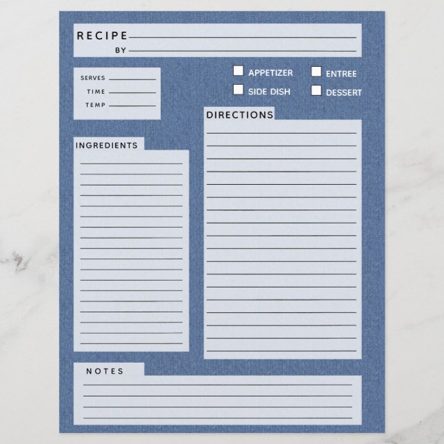 Blue Jeans Recipe (Achterkant)