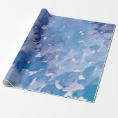 Blue Jeans Retro Tie Dye Cadeaupapier (Uitgerold)