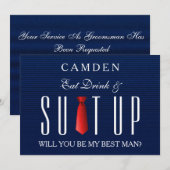 Blue Jeans Textile Suitup word m'n beste. Kaart (Voorkant / Achterkant)