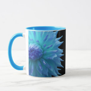 Blue Jennie on Black met Love Quote Ceramic Mok