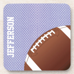 Blue Jersey et Football Dessous de verre sur mesur