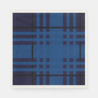 Blue Jewel Plaid Tartan Paper Napkin Servet