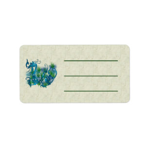 Blue Jeweled Dragon Etiket