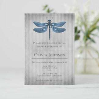 Blue Jeweled Dragonfly Vrijgezellenfeest Kaart