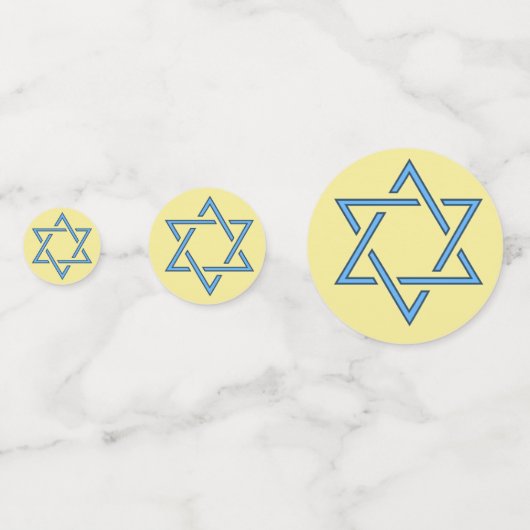 Blue Jewish Stars Design Table Confetti (Voorkanten)