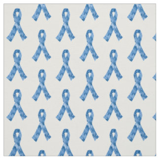 Blue Jigzaag Puzzle Pattern Ribbon Stof