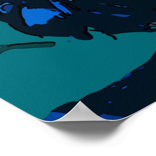 Blue John Abstract Poster (Hoek)