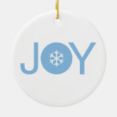 Blue Joy Christmas Ceramic Ornament (Achterkant)
