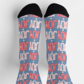 Blue Joy Christmas Sokken Rood en Wit Letters (Top)