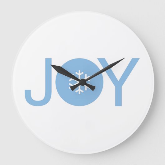 Blue Joy-kerst grote klok (Voorkant)
