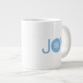 Blue Joy Noël Géant Café Mug (Devant droit)