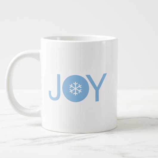 Blue Joy Noël Géant Café Mug (Gauche)
