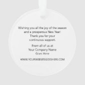 Blue JOY Wreath Happy Holidays Logo Promotionnel (dos)