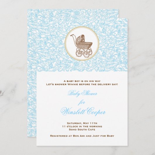 Blue Julep Scroll Kaart (Voorkant / Achterkant)