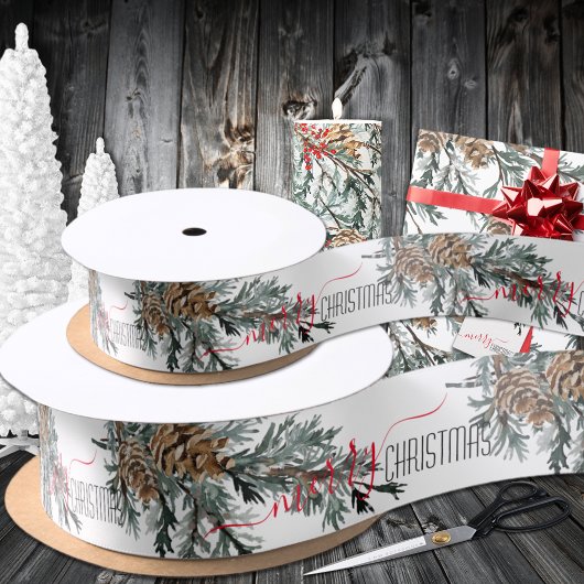 Blue Juniper Branch Boughs Cones Merry Kerstmis Lint